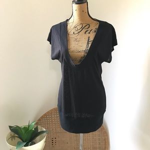 Express Sheer leopard cheetah print tunic top